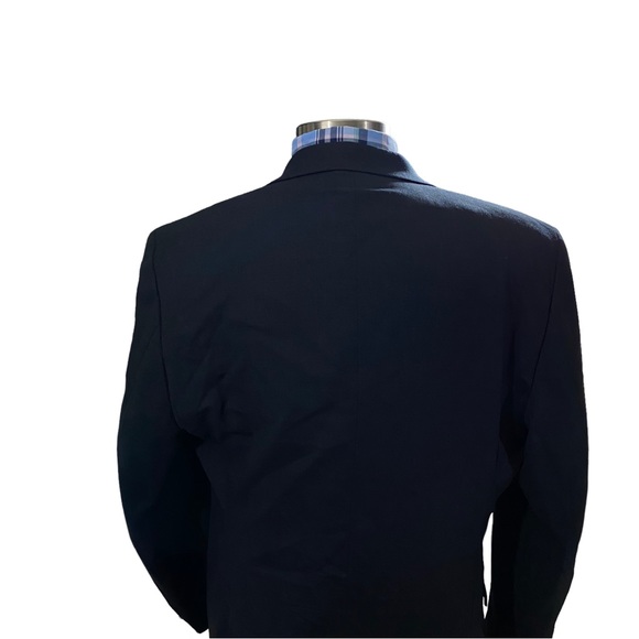 CALVIN KLEIN Men Black 100% Wool Jacket 46L Fully Lined Formal - Picture 4 of 13